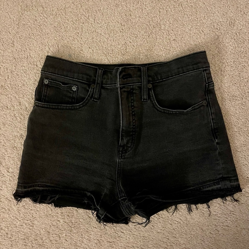 MADEWELL BLACK DENIM SHORTS